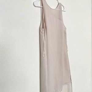 Halston heritage Mini dress with sheer train